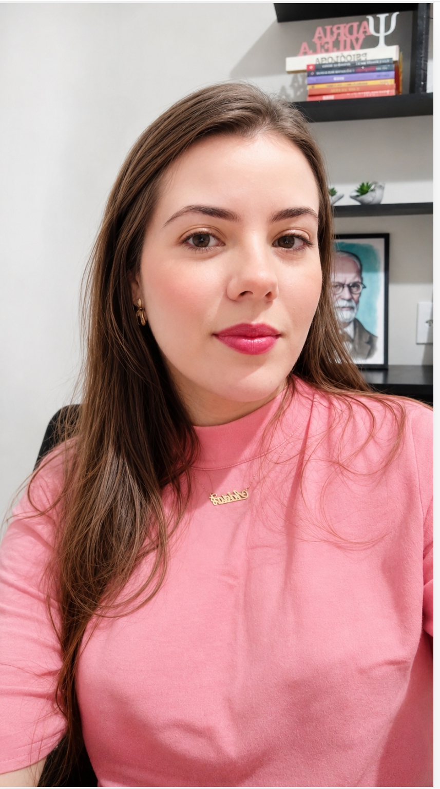 Adria Vilela em seu consultório